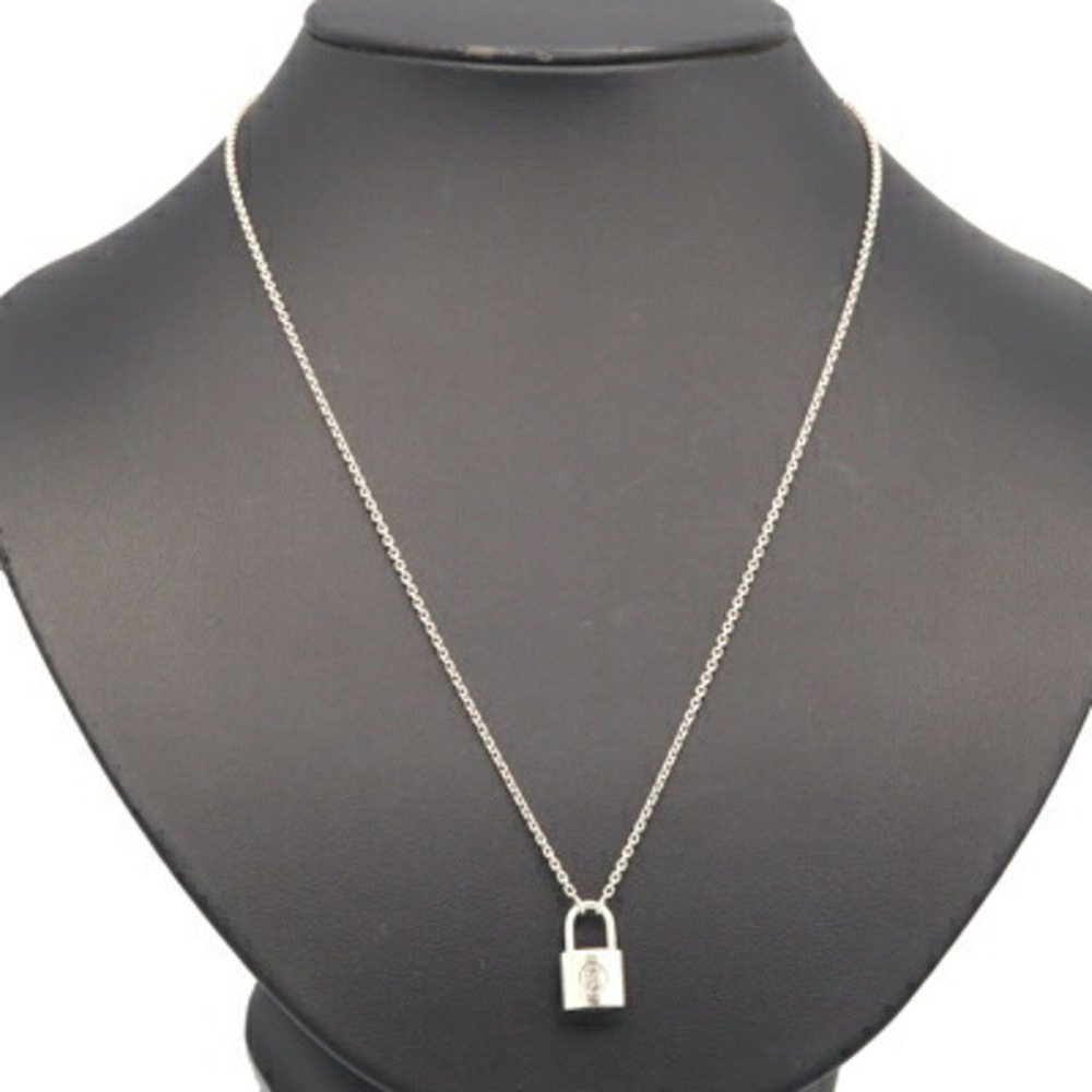 LOUIS VUITTON Silver Lockit Necklace - Picture 7 of 7